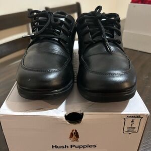 Hush Puppies Classic Black Leather Footwear